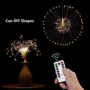 Planet Gates Cold White / 1 piece DIY LED Fairy String Light 150LEDS Battery Operated Starburst Holiday Light with Remote Control Decoration for Garden Room Party