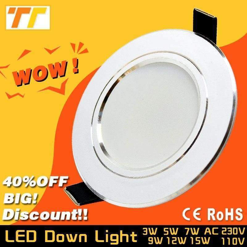 Planet Gates Cold White / 12W 230V Led Downlight 3W 5W 7W 9W 12W 15W 18W 220V 110V LED Ceiling bathroom Lamps living room light Home Indoor Lighting free shipping