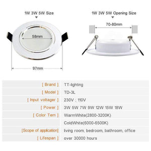 Planet Gates Cold White / 12W 230V Led Downlight 3W 5W 7W 9W 12W 15W 18W 220V 110V LED Ceiling bathroom Lamps living room light Home Indoor Lighting free shipping