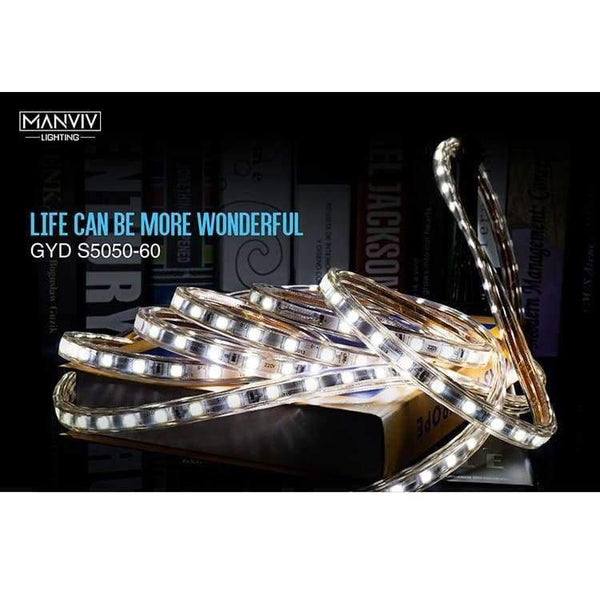 Planet Gates Cold White / 5 Meter LED Strip 2M 3M 4M 5M 10M AC220V SMD5050 IP65 Waterproof 60LEDs/m  High Brightness Outdoor Lighting DIY For Festival Decoration