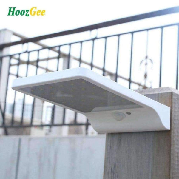 Planet Gates Cold White / Black HoozGee 450LM 36 LED Solar Power Street Light PIR Motion Sensor Lamps Garden Security Lamp Outdoor Waterproof Wall Lights