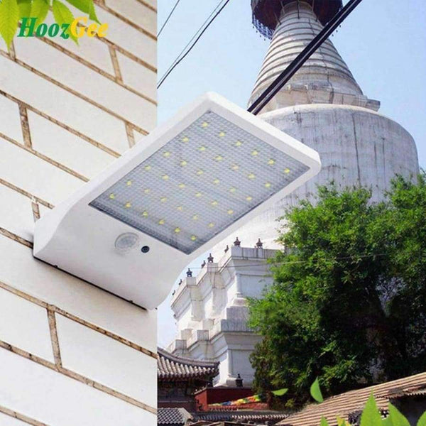 Planet Gates Cold White / Black HoozGee 450LM 36 LED Solar Power Street Light PIR Motion Sensor Lamps Garden Security Lamp Outdoor Waterproof Wall Lights