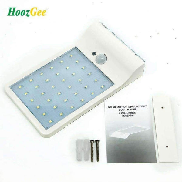 Planet Gates Cold White / Black HoozGee 450LM 36 LED Solar Power Street Light PIR Motion Sensor Lamps Garden Security Lamp Outdoor Waterproof Wall Lights