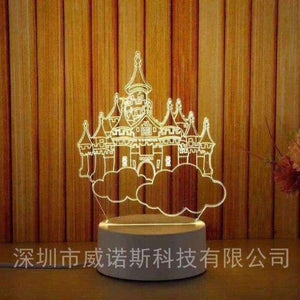 Planet Gates Cold White Creative USB desk lamp 3D night light Moonlight 3D phantom lighting table lamp