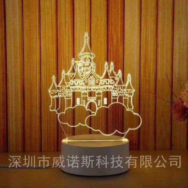 Planet Gates Cold White Creative USB desk lamp 3D night light Moonlight 3D phantom lighting table lamp