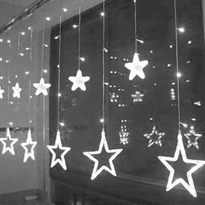 Planet Gates Cold white / small stars Led Christmas Lights AC 220v LED Star Curtain Light Holiday lights for Party/New year Decoration Christmas Lights