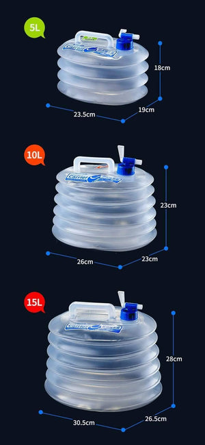 Planet Gates Collapsible Water Bucket Folding Storage 5L 10 L PE Food Grade Outdoor Hiking Camping Accessories Travel Kits