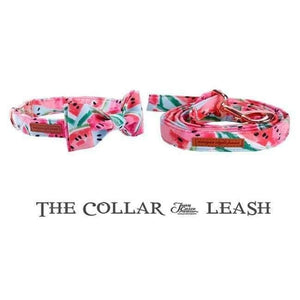 Planet Gates collar bow and leash / S Pink Dog Collar and Leash Set with Bow Tie for Big and Small Dog Cotton Fabric Collar Rose Gold Metal  Buckle  Pet Products