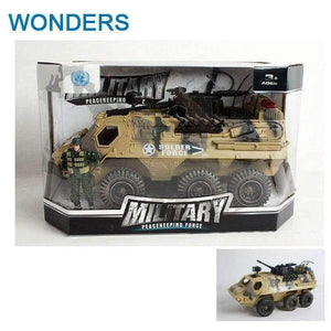 Planet Gates Collectible 6 Wheels Tanks and armored vehicles sand-colored camouflage Diecast Tank Model Kids Toys Gift