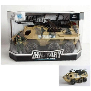 Planet Gates Collectible 6 Wheels Tanks and armored vehicles sand-colored camouflage Diecast Tank Model Kids Toys Gift