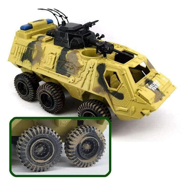 Planet Gates Collectible 6 Wheels Tanks and armored vehicles sand-colored camouflage Diecast Tank Model Kids Toys Gift
