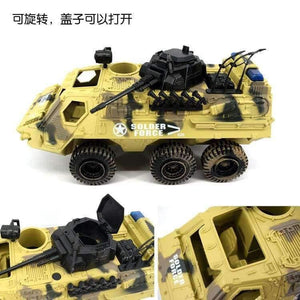 Planet Gates Collectible 6 Wheels Tanks and armored vehicles sand-colored camouflage Diecast Tank Model Kids Toys Gift