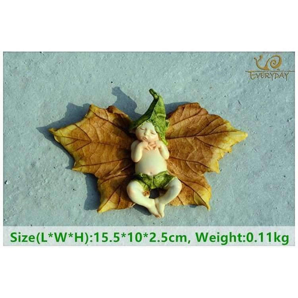 Planet Gates Collection Angel Figurine Miniature Fairy Garden Ornament Leaf baby Christmas tree Decoration For Home Christmas gift