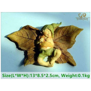 Planet Gates Collection Angel Figurine Miniature Fairy Garden Ornament Leaf baby Christmas tree Decoration For Home Christmas gift