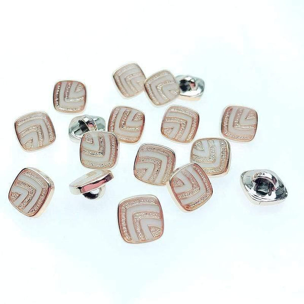 Planet Gates color 02 / 50pcs 50/150pcs 10mm Square Dripping Oil Shank Plating Buttons  DIY Apparel Sewing Accessories Shirt Buttons