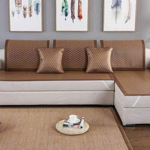 Planet Gates Color 1 / 40x60cm Summer Cooling Geometric Pattern Mat Rattan Sofa Cover Breathable Non-slip Modern Home Textile Sofa Towel For 30 Sizes