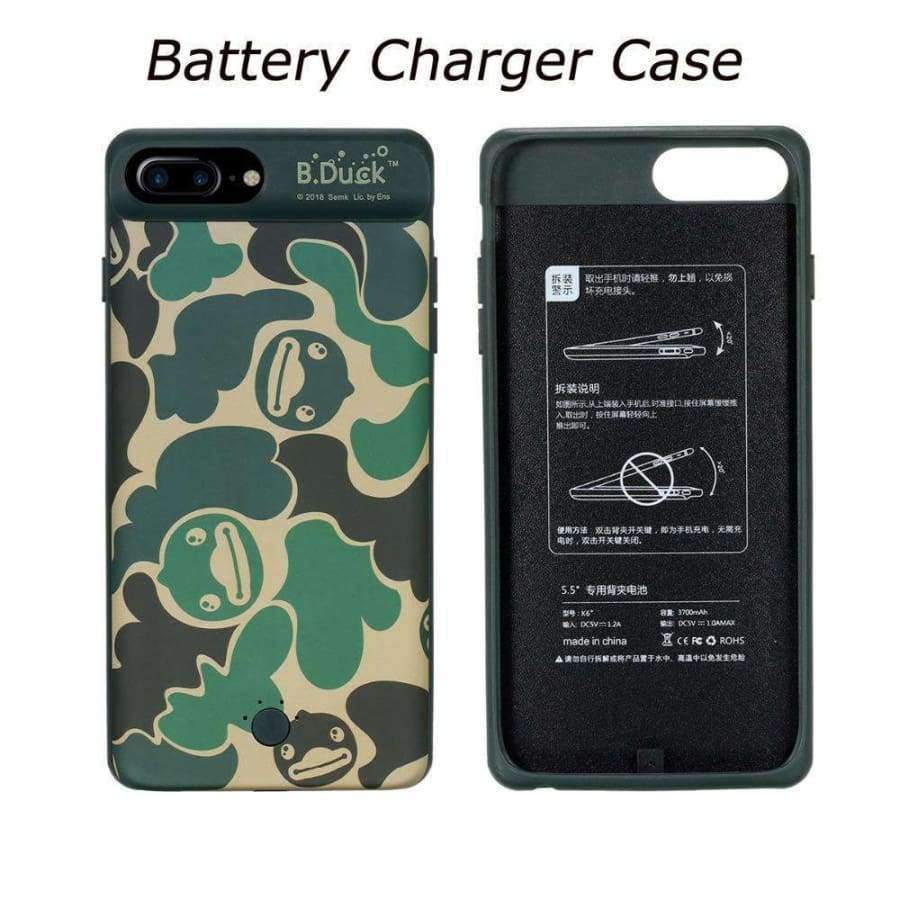 Planet Gates Color 1 Battery Charger Cases 3700mAh for iPhone 6 6s Plus 7 8 Plus Power Bank Case Battery Back Cover Adsorbable Phone Holder