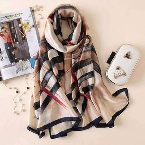 Planet Gates color 1 Luxury brand summer women scarf fashion quality soft silk scarves female shawls Foulard Beach cover-ups wraps silk bandana