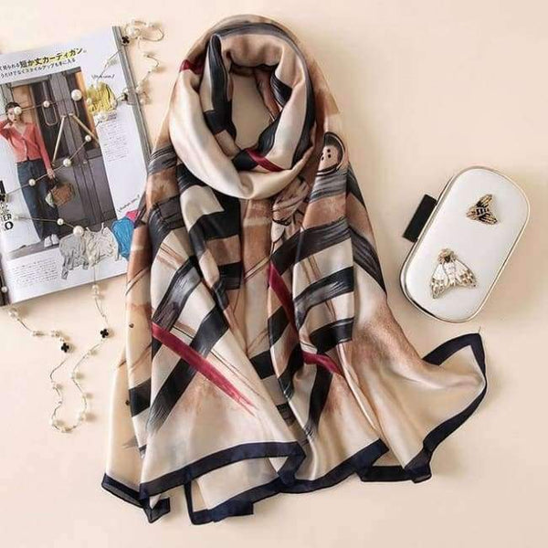 Planet Gates color 1 Luxury brand summer women scarf fashion quality soft silk scarves female shawls Foulard Beach cover-ups wraps silk bandana