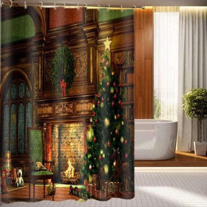 Planet Gates Color 1 / W150cm X H180cm 3D Shower Curtains Christmas Door Wall Pattern Waterproof Fabric Bathroom Curtains Washable Bath Curtain Bathroom Products