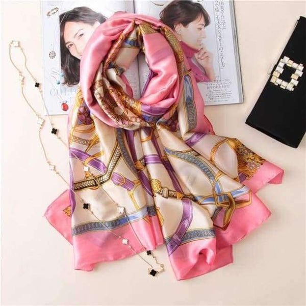 Planet Gates color 10 Luxury brand summer women scarf fashion quality soft silk scarves female shawls Foulard Beach cover-ups wraps silk bandana