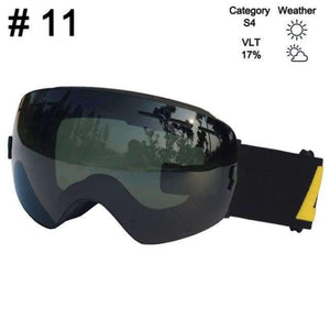 Planet Gates Color 11 Ski Glasses Double Lens UV400 Anti-fog Ski Goggles Snow Skiing Snowboard Motocross Goggles Ski Masks or Eyewear