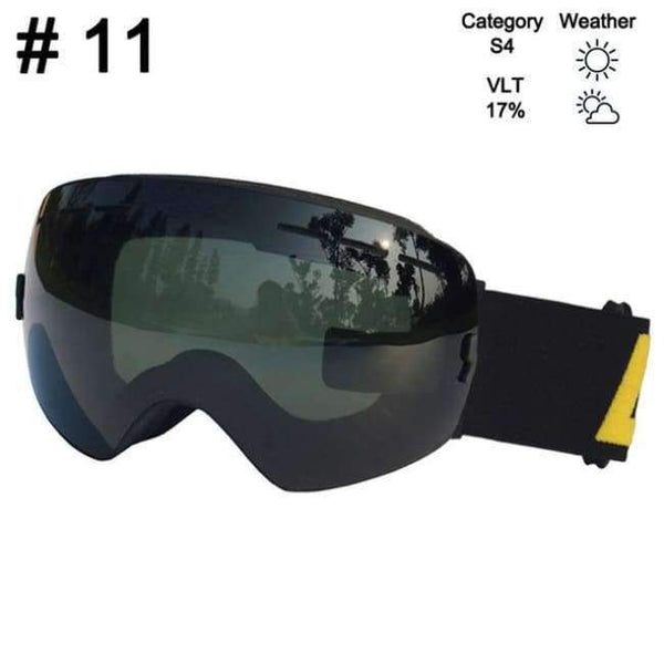 Planet Gates Color 11 Ski Glasses Double Lens UV400 Anti-fog Ski Goggles Snow Skiing Snowboard Motocross Goggles Ski Masks or Eyewear
