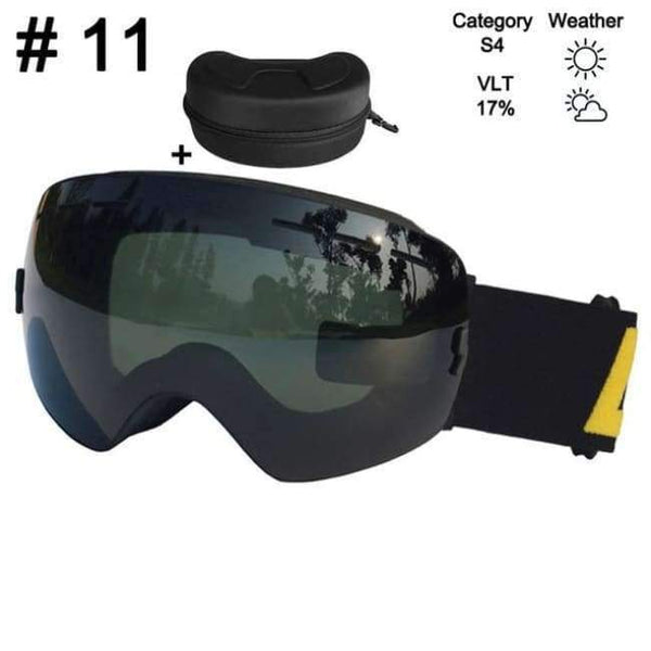 Planet Gates Color 11 With Box Ski Glasses Double Lens UV400 Anti-fog Ski Goggles Snow Skiing Snowboard Motocross Goggles Ski Masks or Eyewear