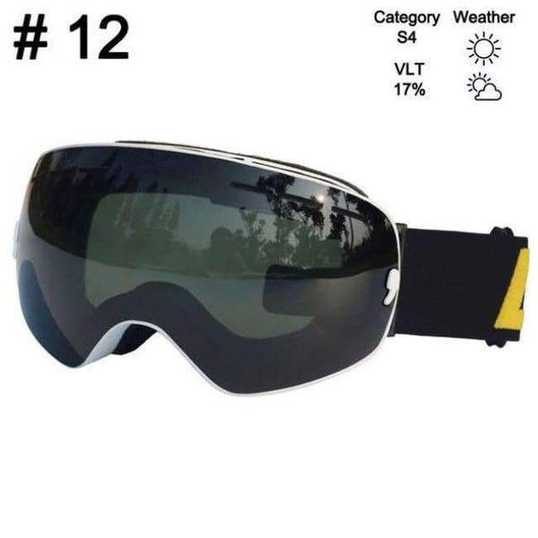 Planet Gates Color 12 Ski Glasses Double Lens UV400 Anti-fog Ski Goggles Snow Skiing Snowboard Motocross Goggles Ski Masks or Eyewear