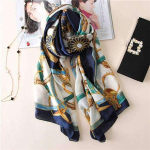 Planet Gates color 13 Luxury brand summer women scarf fashion quality soft silk scarves female shawls Foulard Beach cover-ups wraps silk bandana