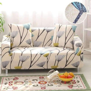 Planet Gates Color 15 / 3seater 190-230cm Leaves Printing Anti-dust Sofa Cover High Elastic Stretch Tight Wrap Furniture Protector Towel 1/2/3/4-Seater Home Textile