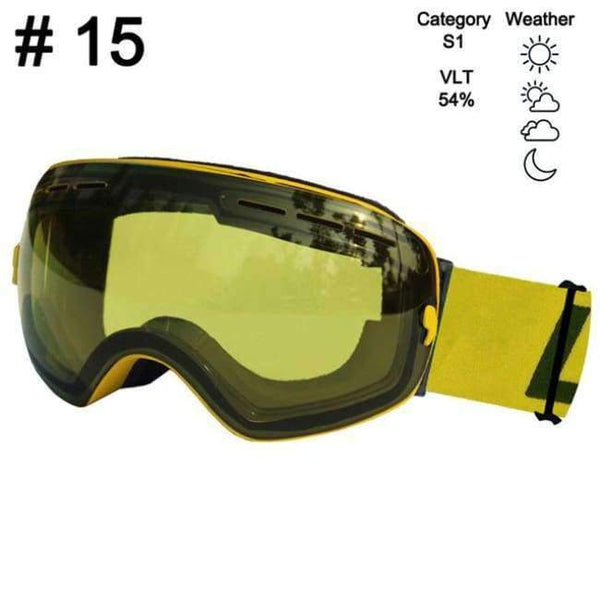 Planet Gates Color 15 Ski Glasses Double Lens UV400 Anti-fog Ski Goggles Snow Skiing Snowboard Motocross Goggles Ski Masks or Eyewear