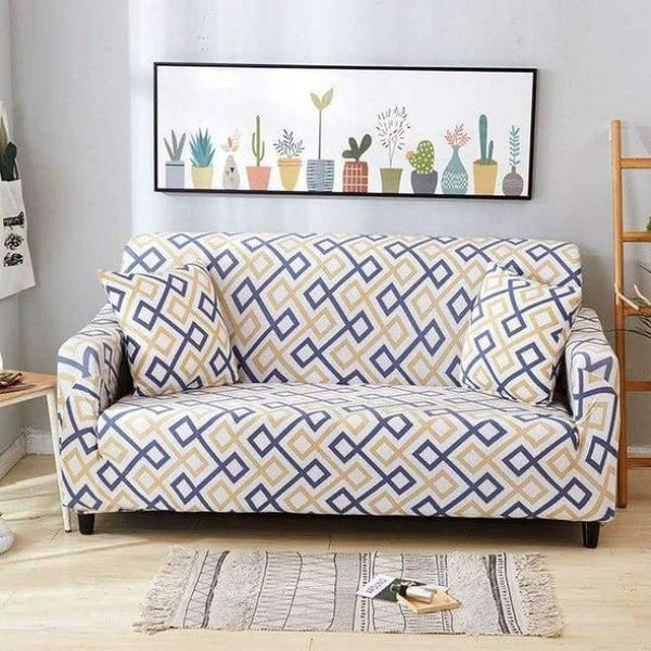 Planet Gates Color 16 / 3seater 190-230cm Leaves Printing Anti-dust Sofa Cover High Elastic Stretch Tight Wrap Furniture Protector Towel 1/2/3/4-Seater Home Textile