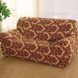 Planet Gates Color 18 / 3seater 190-230cm Leaves Printing Anti-dust Sofa Cover High Elastic Stretch Tight Wrap Furniture Protector Towel 1/2/3/4-Seater Home Textile