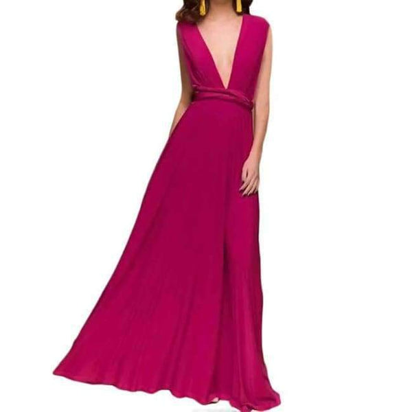 Planet Gates color 18 / L Sexy Women Multiway Wrap Convertible Boho Maxi Club Red Dress Bandage Long Dress Party Bridesmaids Infinity Robe Longue Femme