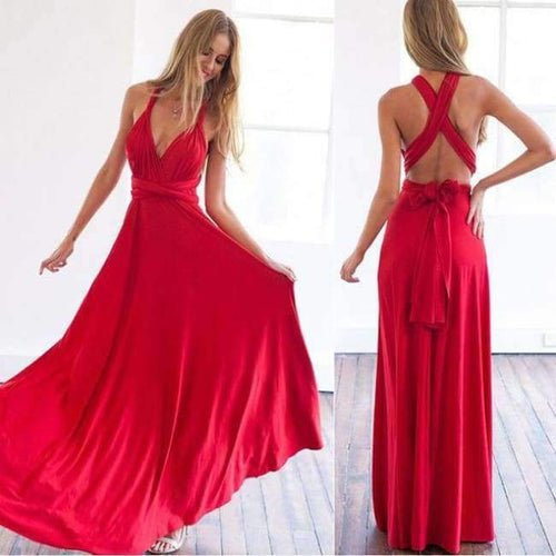 Planet Gates color 2 / L Sexy Women Multiway Wrap Convertible Boho Maxi Club Red Dress Bandage Long Dress Party Bridesmaids Infinity Robe Longue Femme