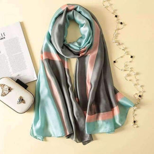 Planet Gates color 2 Luxury brand summer women scarf fashion quality soft silk scarves female shawls Foulard Beach cover-ups wraps silk bandana