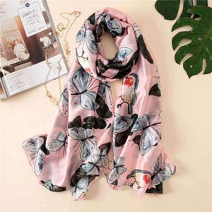 Planet Gates color 20 Luxury brand summer women scarf fashion quality soft silk scarves female shawls Foulard Beach cover-ups wraps silk bandana