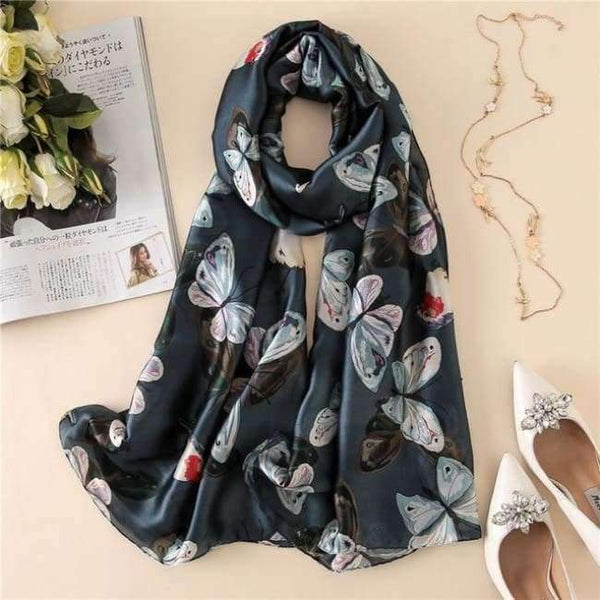Planet Gates color 22 Luxury brand summer women scarf fashion quality soft silk scarves female shawls Foulard Beach cover-ups wraps silk bandana