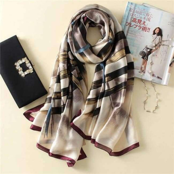 Planet Gates color 26 Luxury brand summer women scarf fashion quality soft silk scarves female shawls Foulard Beach cover-ups wraps silk bandana