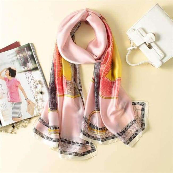 Planet Gates color 28 Luxury brand summer women scarf fashion quality soft silk scarves female shawls Foulard Beach cover-ups wraps silk bandana