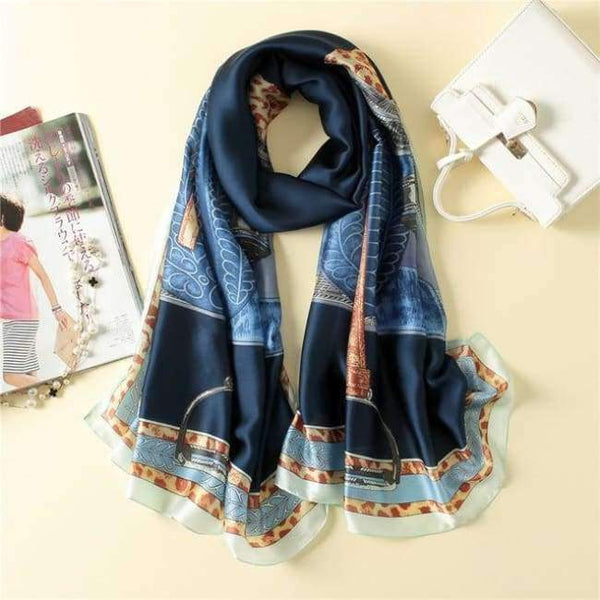 Planet Gates color 29 Luxury brand summer women scarf fashion quality soft silk scarves female shawls Foulard Beach cover-ups wraps silk bandana