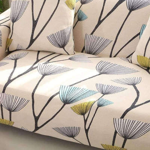 Planet Gates Color 3 / 3seater 190-230cm Leaves Printing Anti-dust Sofa Cover High Elastic Stretch Tight Wrap Furniture Protector Towel 1/2/3/4-Seater Home Textile