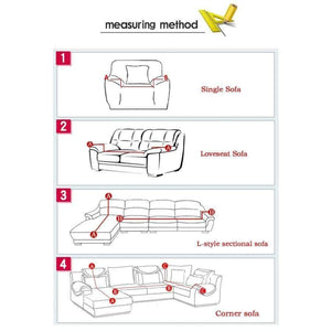 Planet Gates Color 3 / 3seater 190-230cm Leaves Printing Anti-dust Sofa Cover High Elastic Stretch Tight Wrap Furniture Protector Towel 1/2/3/4-Seater Home Textile