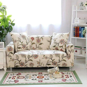 Planet Gates Color 3 / 3seater 190-230cm Leaves Printing Anti-dust Sofa Cover High Elastic Stretch Tight Wrap Furniture Protector Towel 1/2/3/4-Seater Home Textile