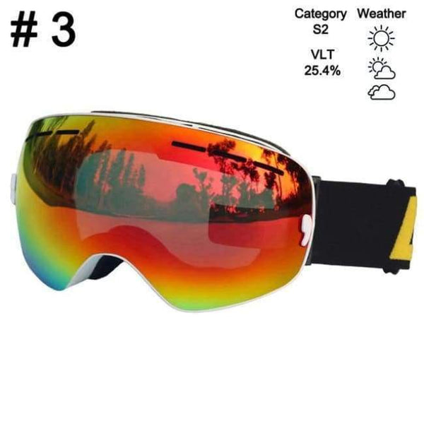 Planet Gates Color 3 Ski Glasses Double Lens UV400 Anti-fog Ski Goggles Snow Skiing Snowboard Motocross Goggles Ski Masks or Eyewear