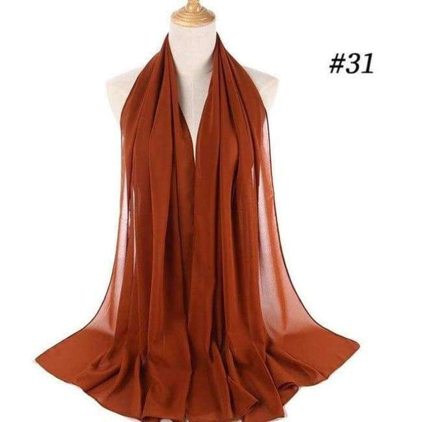 Planet Gates color 31 Popular Malaysia style women plain bubble chiffon scarf hijab wrap solid color shawls headband muslim hijabs scarves/scarf