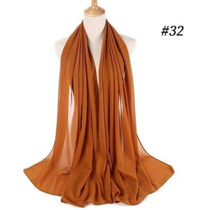 Planet Gates color 32 Popular Malaysia style women plain bubble chiffon scarf hijab wrap solid color shawls headband muslim hijabs scarves/scarf
