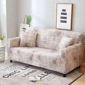 Planet Gates Color 4 / 3seater 190-230cm Leaves Printing Anti-dust Sofa Cover High Elastic Stretch Tight Wrap Furniture Protector Towel 1/2/3/4-Seater Home Textile