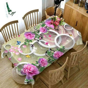 Planet Gates Color 4 / 80cm X 80cm Customize 3D Tablecloth Colored Paper Flower Pattern Dustproof Thicken Cotton Wedding Party Rectangular Table cloth Home textile